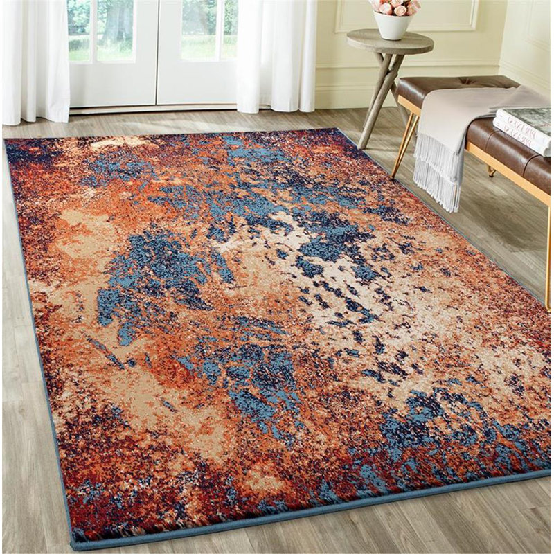 Williston Jeremiah Abstract Red/Blue Area Rug Wayfair.ca
